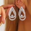 Full Diamond Zircon Fashion Temperament Cold Wind Earrings Bare Diamond High-End Earrings Girls Stud Earrings