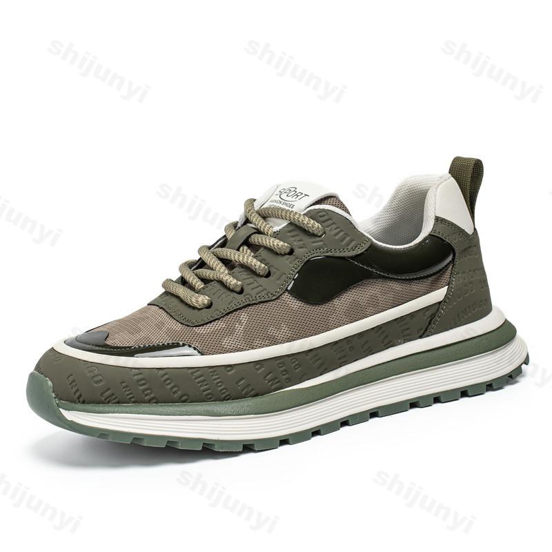 Mode Herrenschuhe 2025 Sommer Casual Sportschuhe Modetrend Vielseitige Dickbesohlte Bequeme Leichte Schnür-Plateau-Sneakers