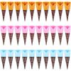 30 Pcs Mini Realistic Artificial Ice Cream Cone Adorable Ice Cream Cone Pretend Play Food Dollhouse Refrigerator Supplies Simulation Cone Light Clay