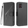 For Samsung Galaxy XCover7 Pro Case Triangle Imprint Leather Phone Cover with Lanyard