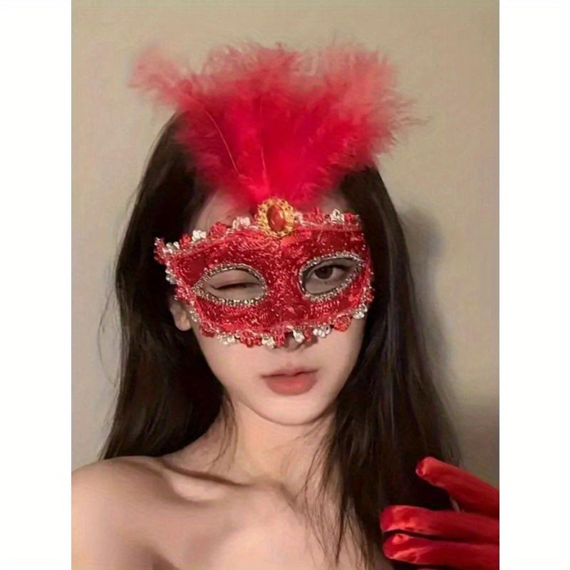 1pc Lace Masquerade Mask, Party Costume Mask, Wedding Carnival Mask, Personalized Stage Decorations, Sexy Half Face Lace Masquerade For Women