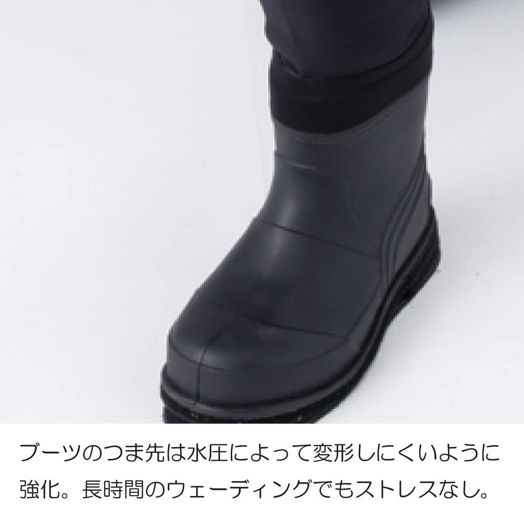 Mazume Neopren-Wathose mit Filzspikes (Nur Zehen und Ferse) MZBF-638-01 Schwarz M Größe