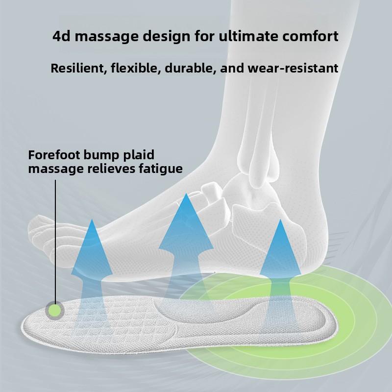 1 Pair Men Soft Thin Breathable Sport Shoe Insoles, Sweat‑Absorbent Odor‑Resistant Comfort Cushioned Shoe Inserts