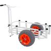 Beach Fishing Cart, 350 Lbs Load Capacity, Fish and Marine Cart with Two 16" Big Wheels PU Balloon Tires for Sand, Heavy-Duty Aluminum Pier Wagon