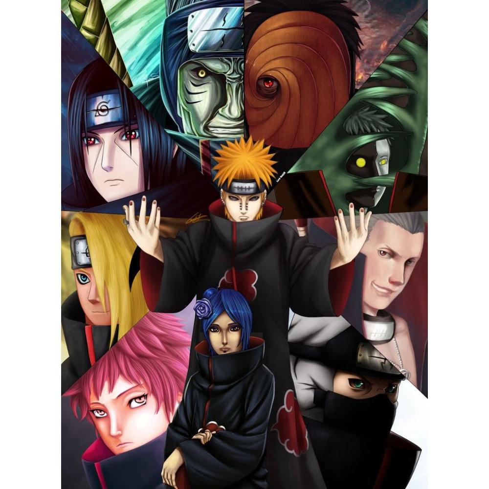 Naruto Akatsuki 2026 Nowe Malowanie Diamentami Haft Sztuka Anime Haft Krzyżykowy Mozaika Dżety Rękodzieło Rzemiosło Prezenty dla Dzieci