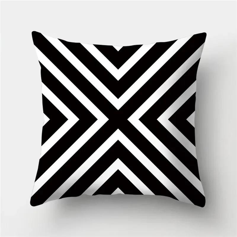 Gold Black Geometric Cushion Cover Polyester Decorative Sofa Cushions Pillow Covers Throw S   Cases Home Decor