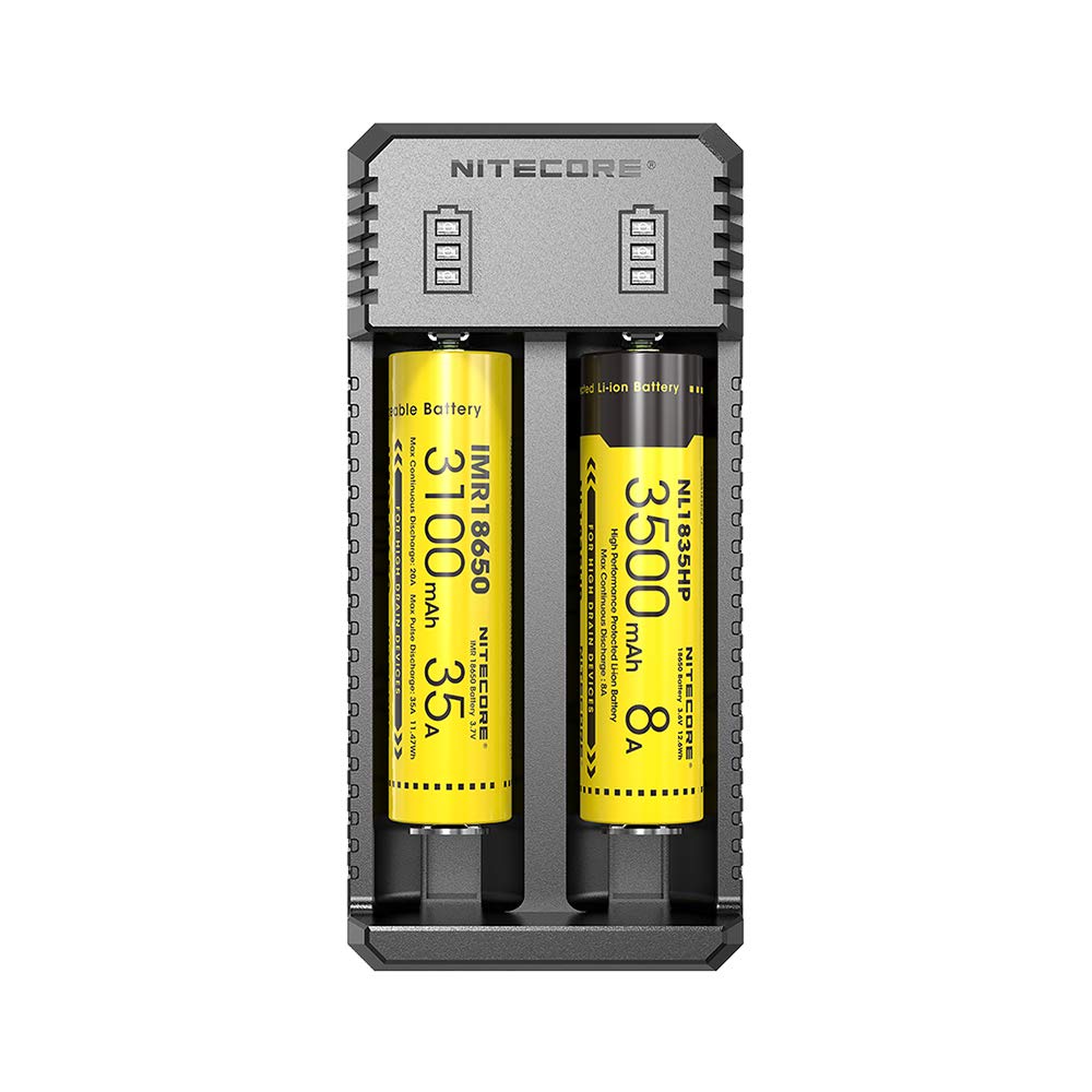NITECORE UI2 USB Portable Charger for IMR/Lithium-ion Rechargeable Batteries, 2 Slots