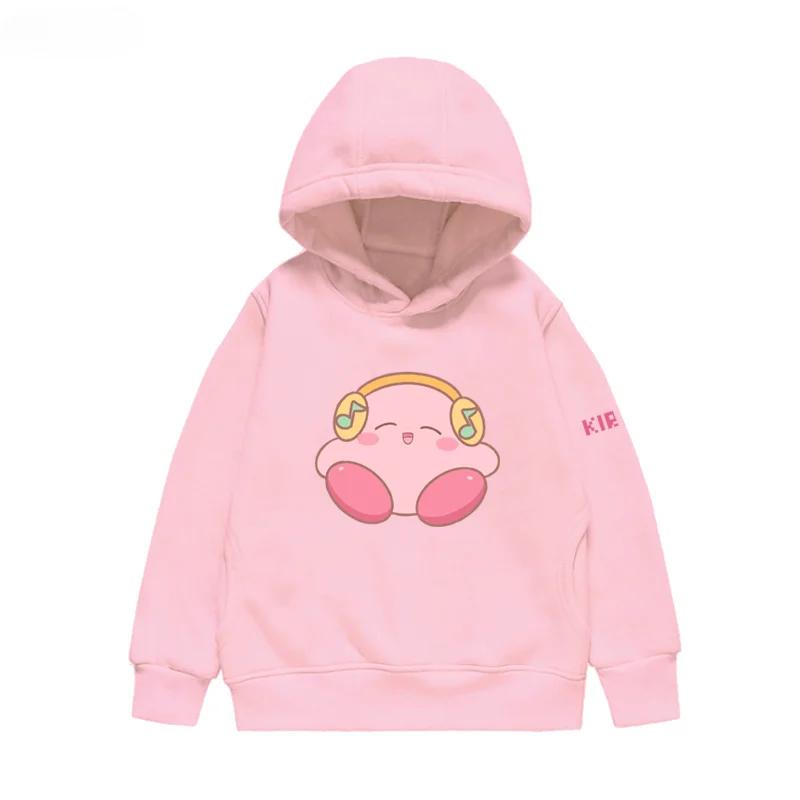 2025 Cute Kirby Hoodies Boys Clothing Kids Children's Boy's Clothing Round Neck Sweatshirt Girls Clothes 4 To 14 Years Hoodies