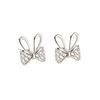 Sweet Cool Rabbit Butterfly Knot 925 Sterling Silver Jewelry Personalized Creative Zircon Earrings 3461