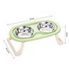 Stainless Steel Dog Bowl Foldable Cute Cat Bowl Double Bowl Leak-Proof Pet Bowl Cat And Dog Feeding Bowl Dog Rice Bowl