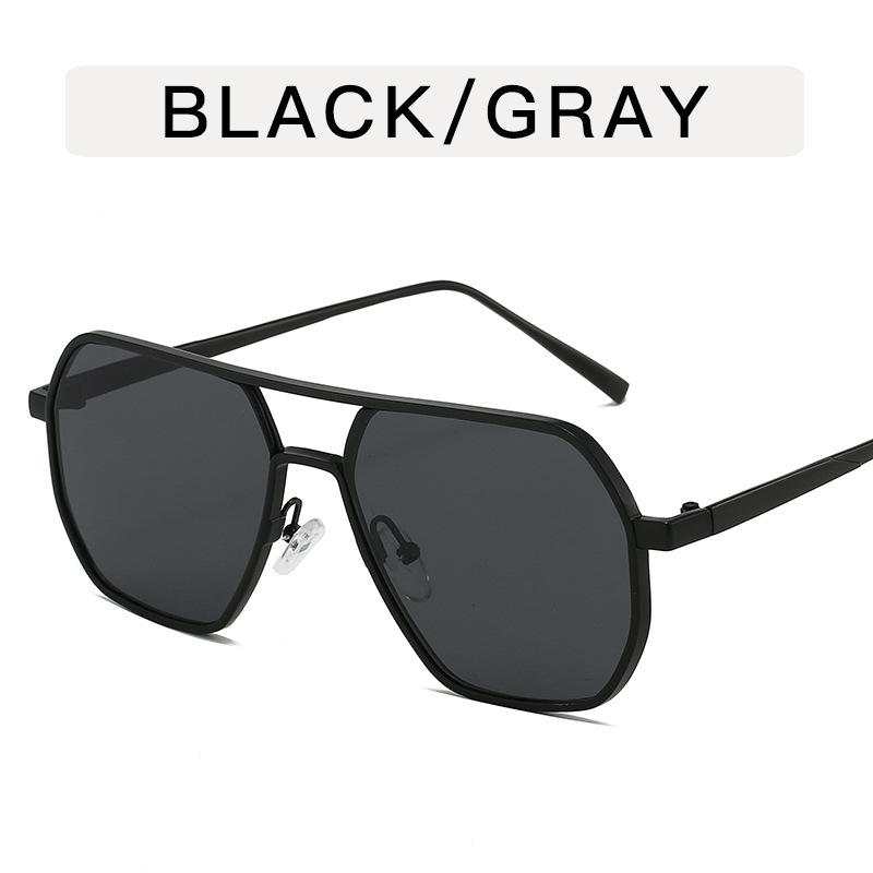 Pilot Shape Men's Sunglasses Double Bridge UV400 Protection Popular Sun Glasses Driving Hiking Sunglasses