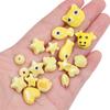 Yellow Hand-Painted Ceramic Cartoon Beads for DIY Bracelets, Necklaces, and Phone Chains