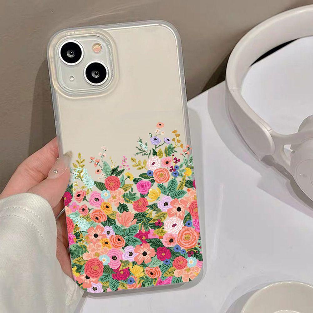 Colored flowers for iPhone17ProMax mobile phone case 17 Apple 16/15 matte 13 all-inclusive 14