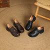 Krazing Pot Sheepskin Autumn Winter Shoes Chunky Heels Size 43 Size 42 Round Toe Lace Up Deep Mouth Pumps