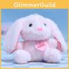 Charming Pink Plush Bunny Keychain Fluffy Heart Decor Soft Toy For Kids And Adults