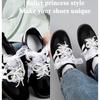 Fancy Lace 2.9CM Width Flat Shoelace For Sneakers Women Casual Shoes Black White Shoe Laces Accessorices