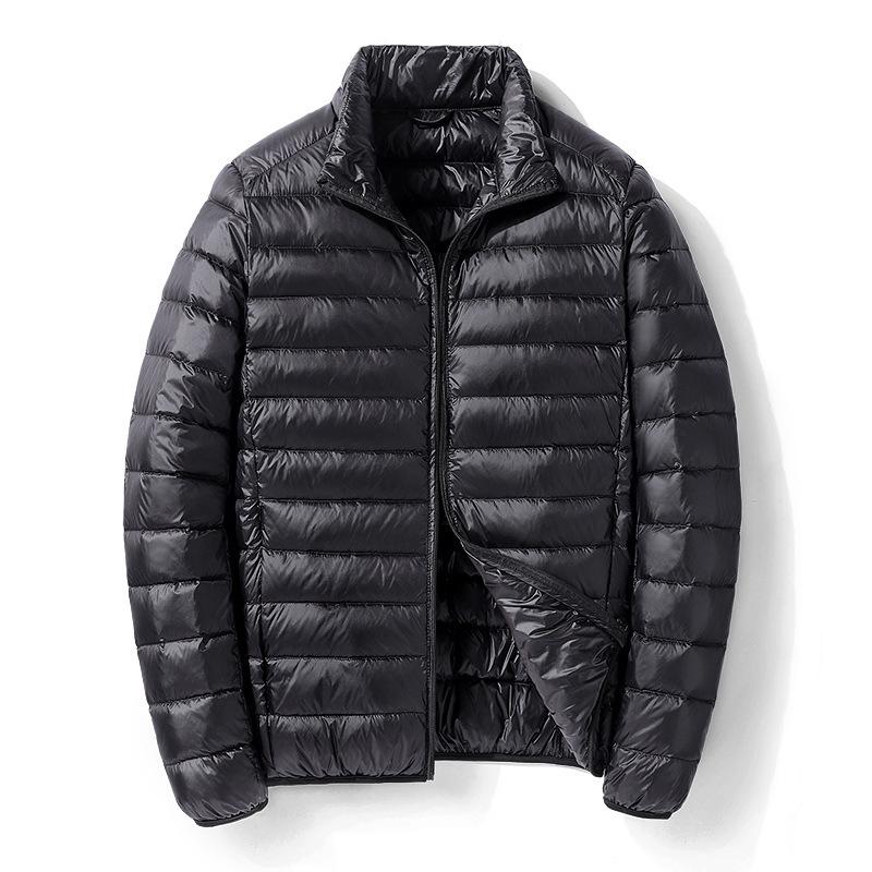 Men's Gray Lightweight Short Down Jacket - 2024 Autumn/Winter Trendy Casual Style