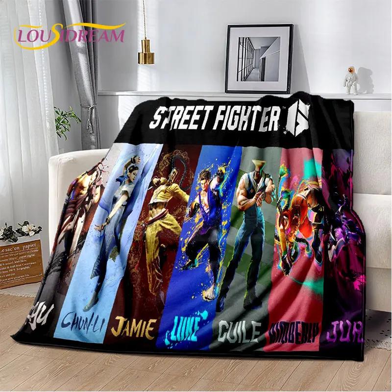 Retro Game Street Fighter Gamer Soft Plush Blanket,Flannel Blanket Throw Blanket for Living Room Bedroom Bed Sofa Picnic Cover