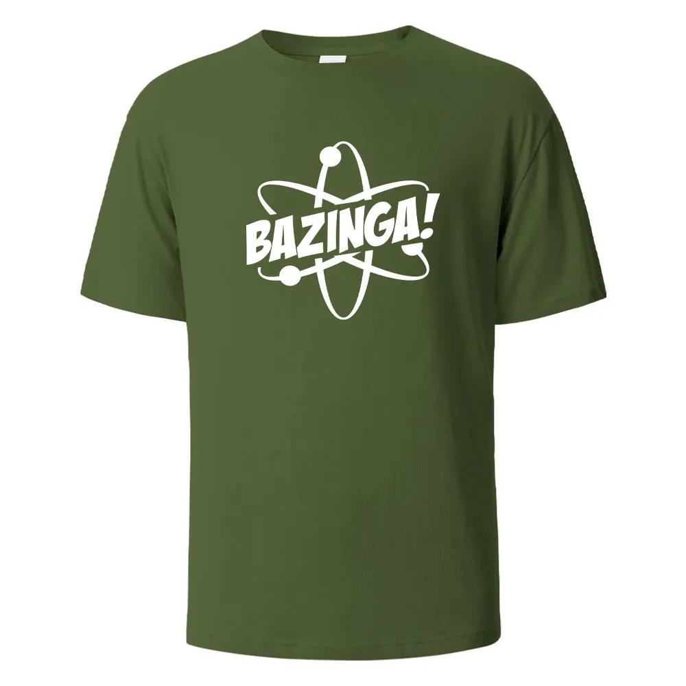 

Bazinga Print T-Shirt Summer Tees For Men Women 100% Cotton O-neck Oversize Casual Short sleeved Tops 4XL