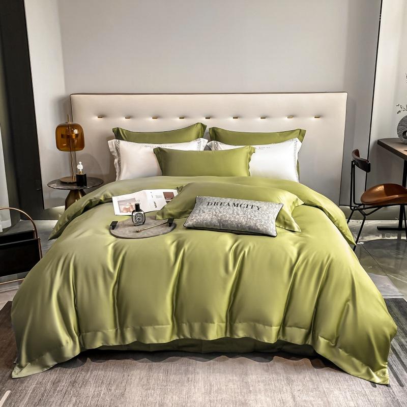 Set de patru piese din bumbac cu capse lungi, 100 de conturi