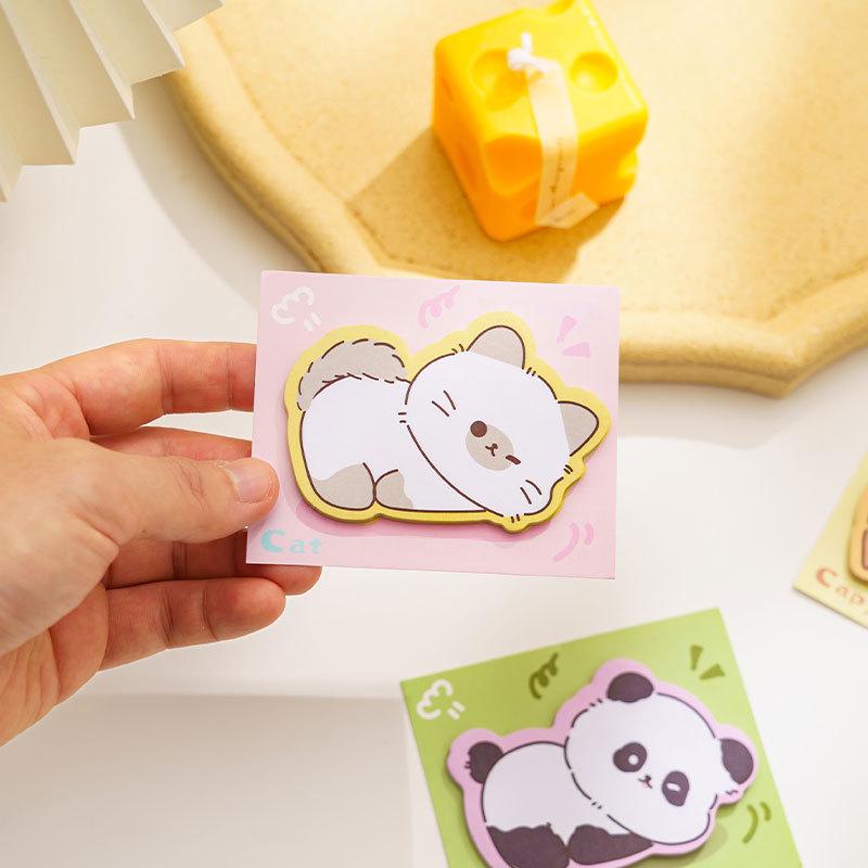 Cute Animal Shaped Sticky Notes: Reusable, Portable, Perfect for Students
