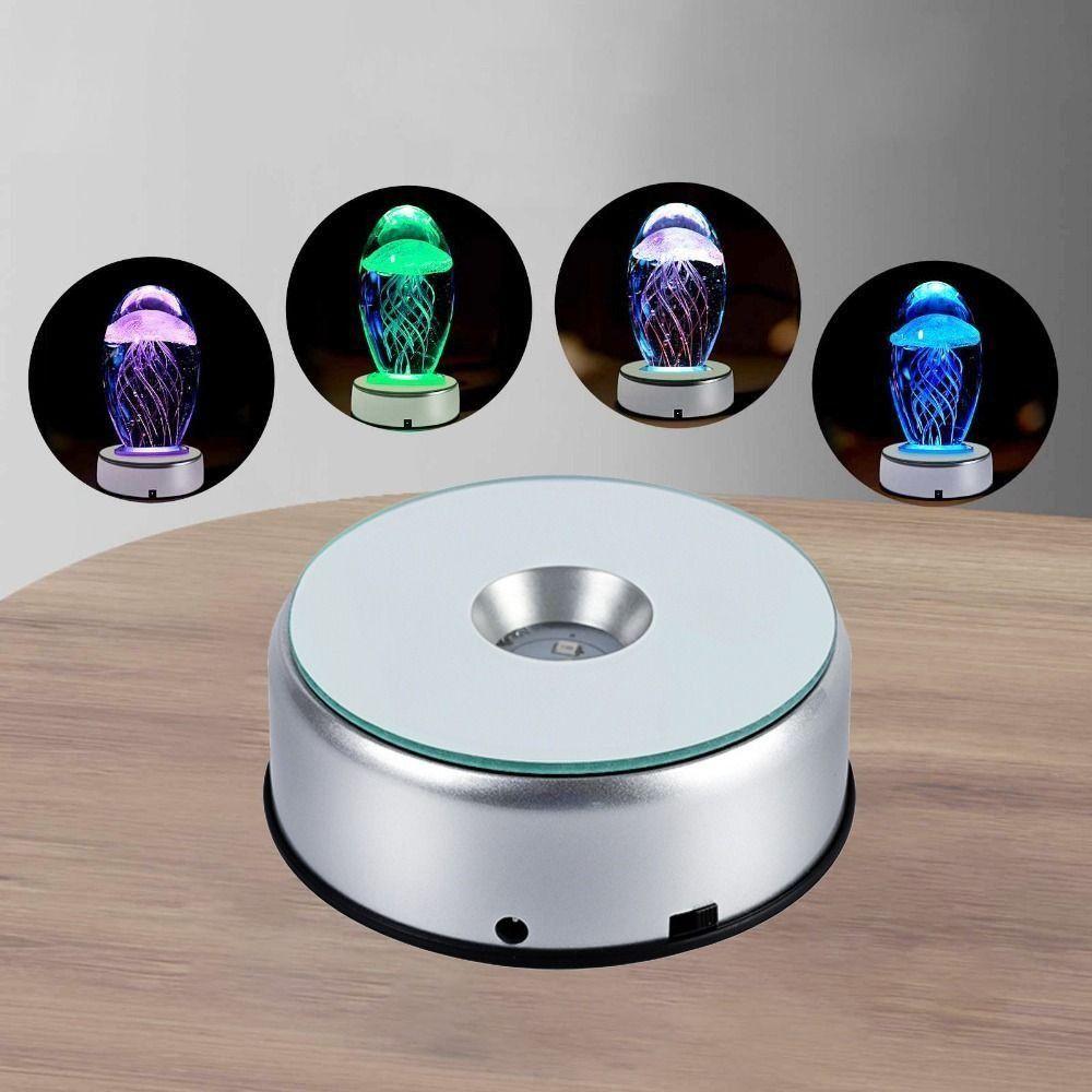 Mute Display Turntable Automatic Revolving Platform Art Ornament Bases Crystal Display Stand