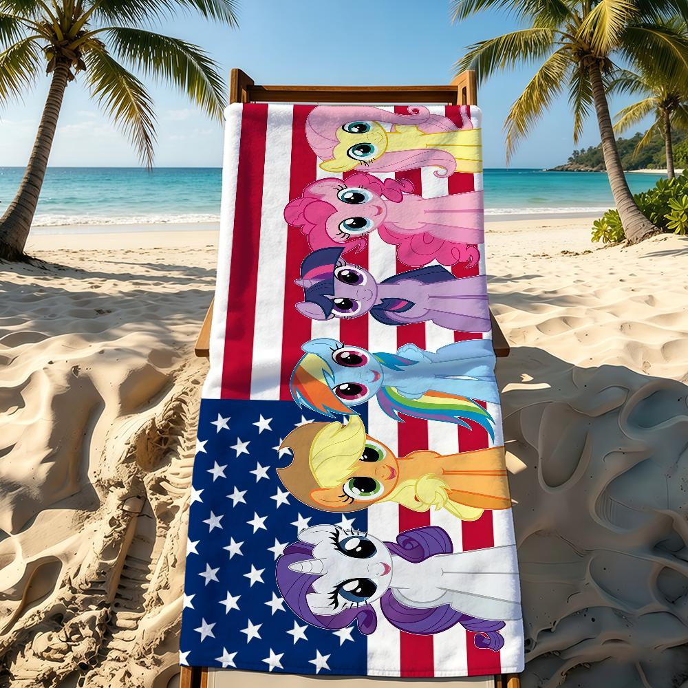 Cartoon M-My L-Little P-Pony Towel For Outdoor Camping Beach Towel Super Absorbent Quick-Drying Summer Towel