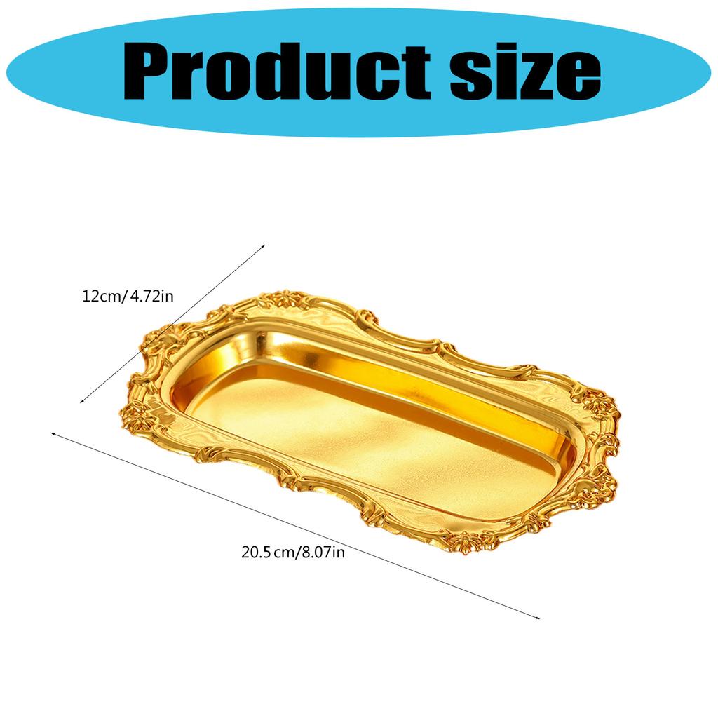 Multifunctional Iron Tray For Coffee Table Centerpieces Dessert Platter Snacks Plate Kitchen Counter Decoration