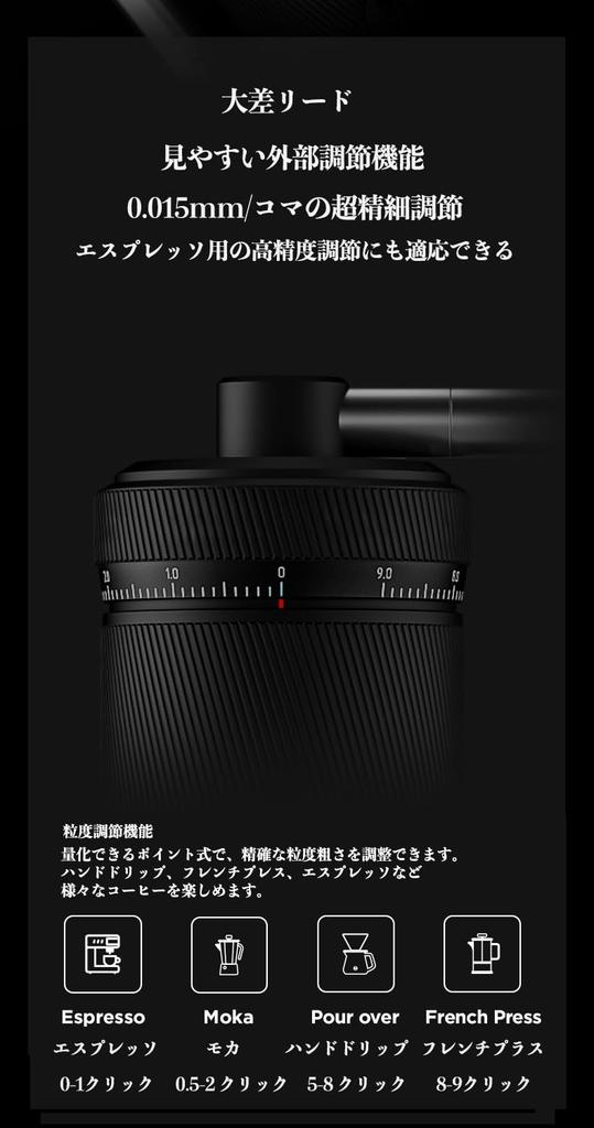 TIMEMORE Kuriko S3 Hand Coffee Manual S2C Patented External Easy for Home Use Grinder, Operation, Mortar, All-Metal, 30g, Adjustment, Cleaning,