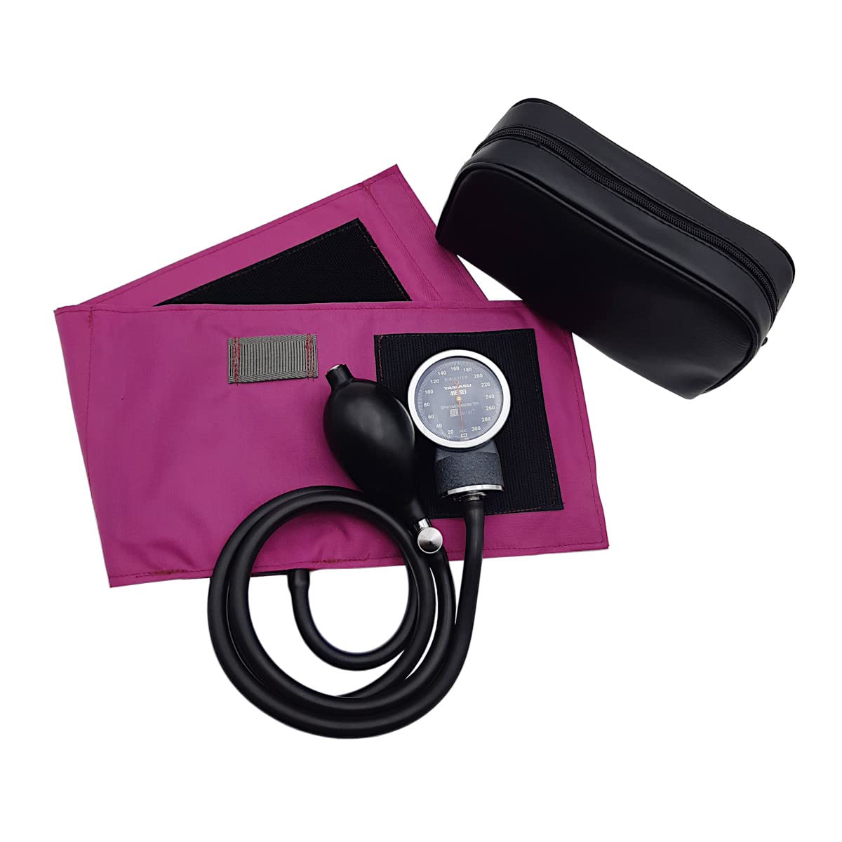 

Тонометр анероидный плечевой Kent Medico 500 с цветной нейлоновой камерой с подсветкой и маджентовым номером. Весы, Манжета, Набор, Чехол,