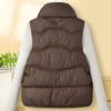 Fashion Winter Warm Vest Woman Sleeveless Parka Stand Collar Casual Thick Women's Jackets