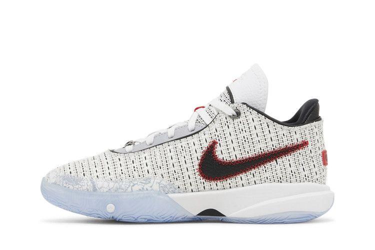 Kids' Sneakers Nike LeBron 20 The Debut (GS) White/Metallic Gold/Black/University Red/Wolf Grey