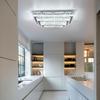 Modern Crystal LED Ceiling Light 50 cm Flush Mount Chandelier 3-Tier Stainless Steel Ceiling Lights 6500K Cool White