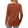 GMXIA Autumn Women's Solid Color Long Sleeve Top Round Neck Loose Casual Base Shirt