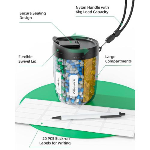 8 Compartments Weekly Pill Organizer, Anti-Snoring Device, Smart Snoring Prevention, Snoring Reduction, Restful Sleep...