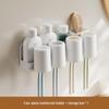 Wall-Mounted Toothbrush & Toothpaste Holder with Mouthwash Cup, Punch-Free