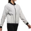 Adidas Reversible Logo Print Loose Fit Zip Jacket Women Jackets White CV5478