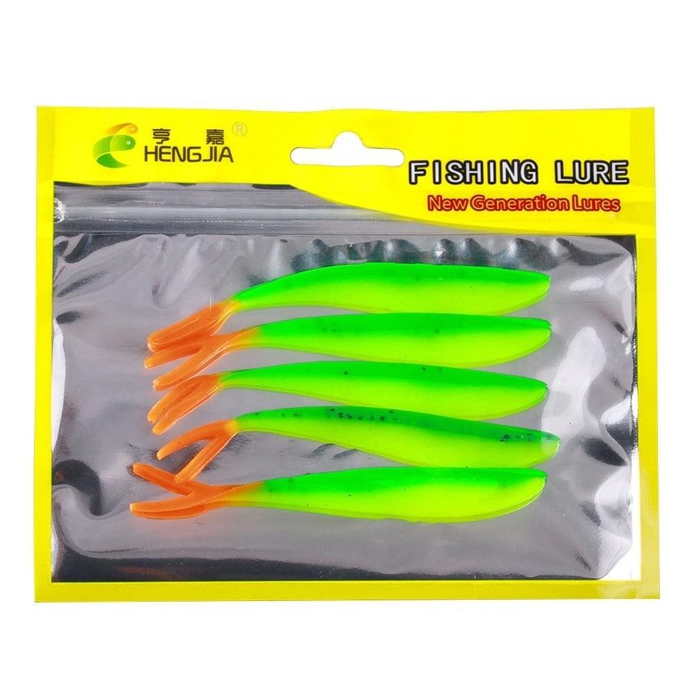 Fork-Tail Soft Silicone Fishing Lure Soft Silicone Bass Tackle Jigs Walleye Fishing