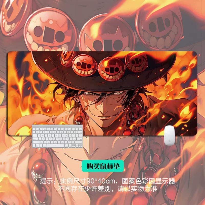Shounen Anime ONE PIECE Leather Mouse Pad Oversized Anime E-sports Game Table Mat Notebook Keyboard Non-slip Waterproof Mouse Pad Office Desktop Pad