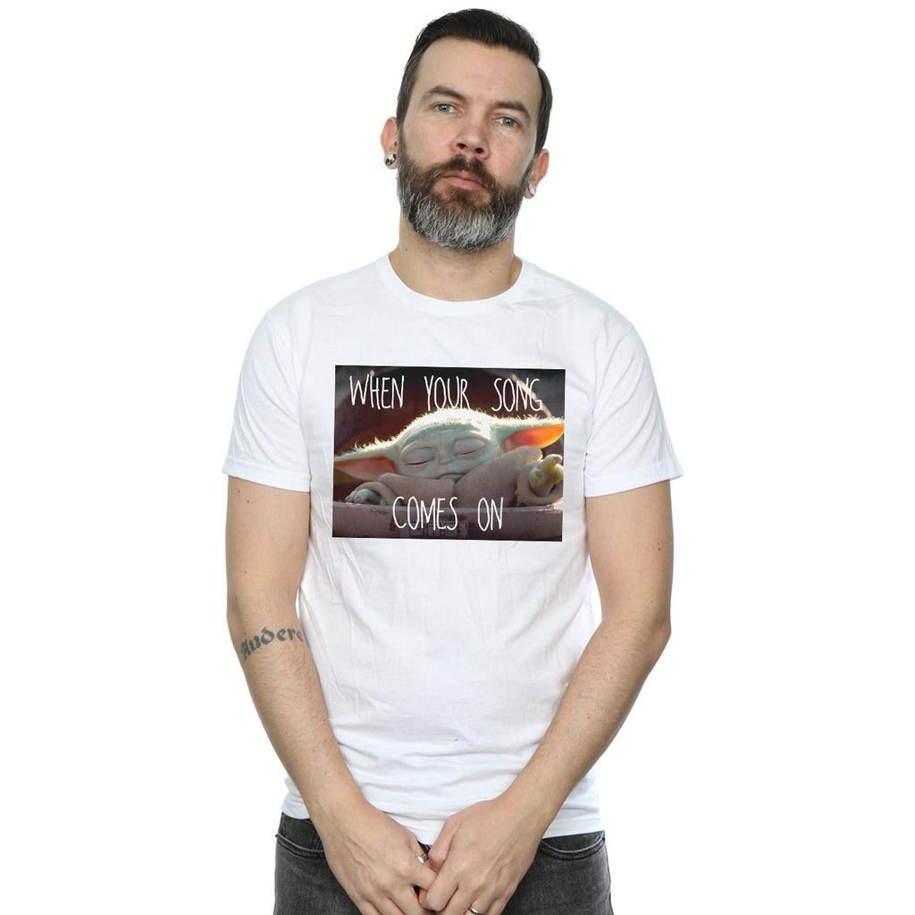 Star Wars Mens The Mandalorian The Child Song Meme T-Shirt