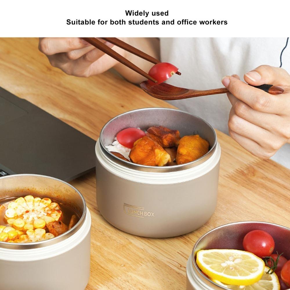 2PCS/3PCS/4PCS With Insulated Bag Thermal Bento Box Stackable Food Container  For Picnic