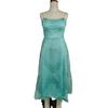 Evening Dress V Neck A-line Slim Waist High Waist Strappy Dress Bing Swing Backless Sleeveless Embroidery Slip Dress for Prom Party