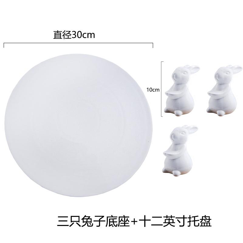 Svatební stojan na dezerty Rabbit Tray - ovocný talíř, stojan na dort, talíř na dim sum a talíř na sushi pro servírování svačin a dezertů