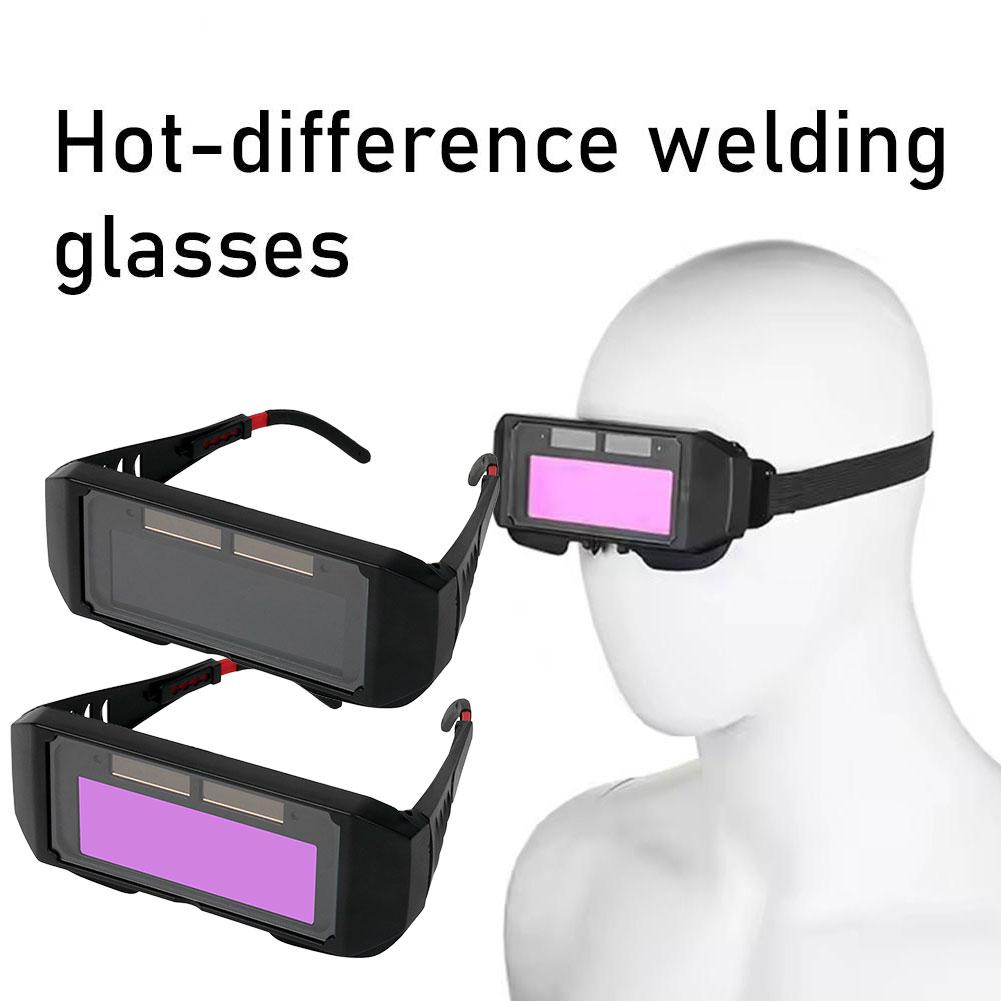 Auto Darkening Welding Goggles Professional Solar Powered Eye Protection For Welding Cutting & Grinding Automatically Dims Durin