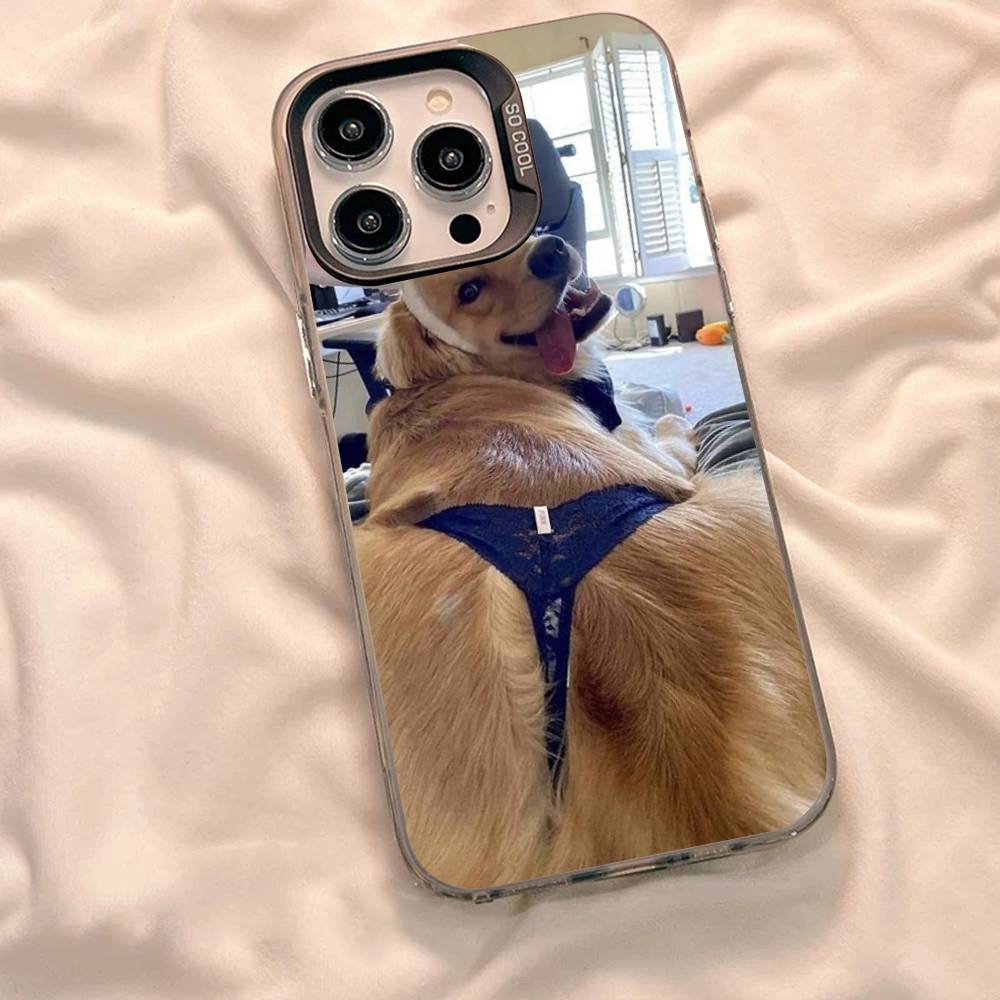 Funny Dog Meme Phone Case for iPhone 17 16 15 14 13 12 11 Pro Max Plus Cute Animals Soft Shockproof Cover for iPhone 15Pro Case
