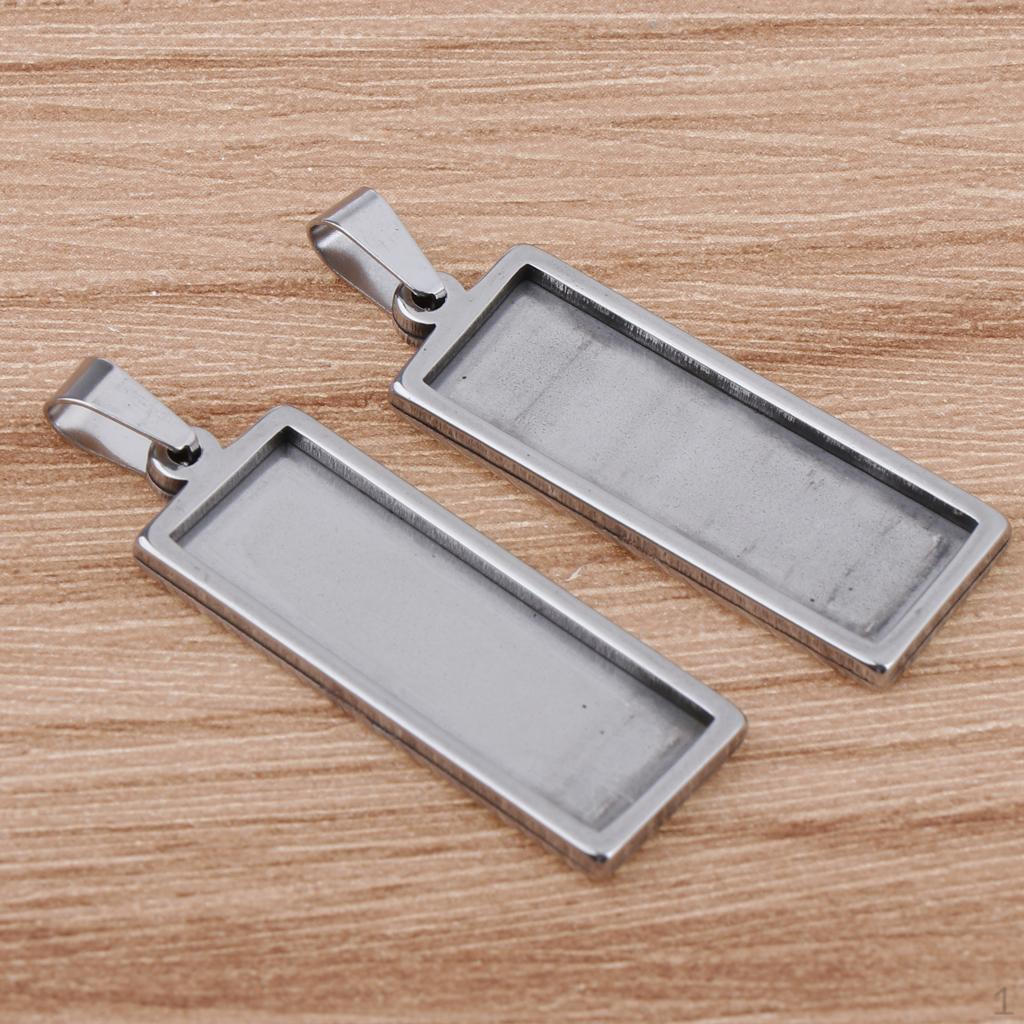 

2шт прямоугольные подвесные кабошоны на подносе для фотосессии - 10x30 мм