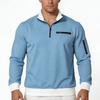 Men S Casual Zip Up Long Sleeve Loose Fit Hoodless Sweatshirt