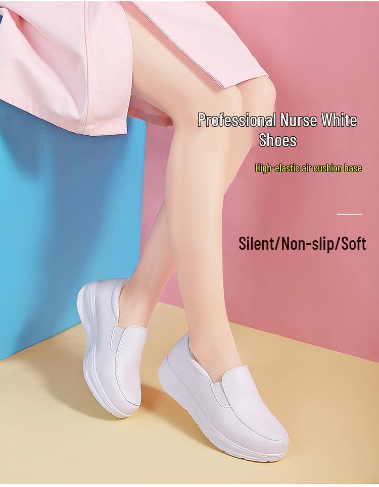2023 Women's Plus Size Casual White Nurse Shoes for Outdoor Travel and Sports