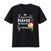 My Favorite Player Calls Me Grammy Softball Baseball T Shirt vintage Washed fashion Stretched streetwear Casual