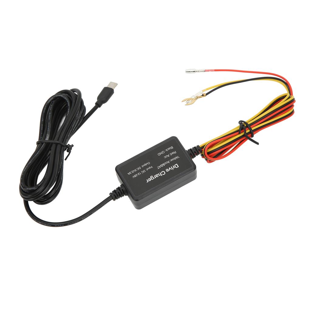 Dash Cam Hardwire Kit 12V?28V to 5V USB Adapter Overheating Protection for Mirror Cam GPS Navigator